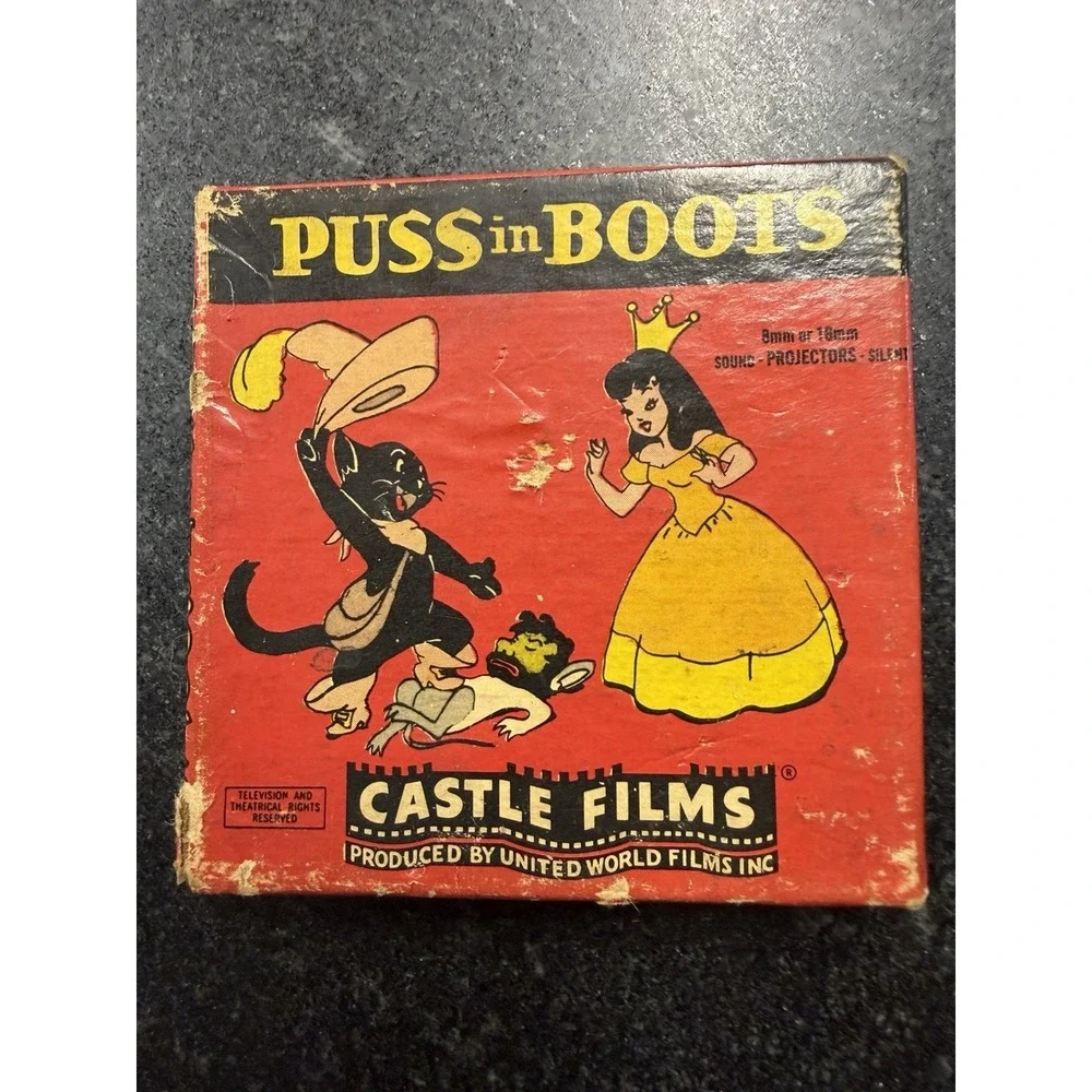 Vintage 8mm Home Movie EMPTY BOXES & REELS Oswald Kitty Kat Castle Films Lot